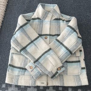 Cropped plaid jacket